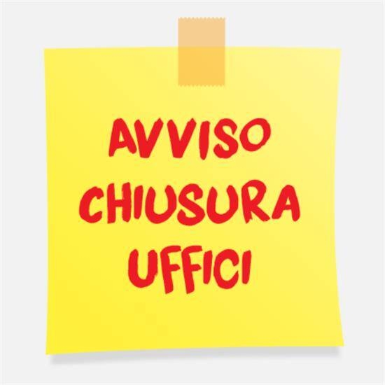 img scritta avviso chiusura uffici